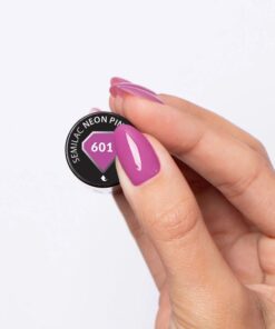 UV Hybrid Semilac Gel Polish Neon Pink Punch 601 7ml