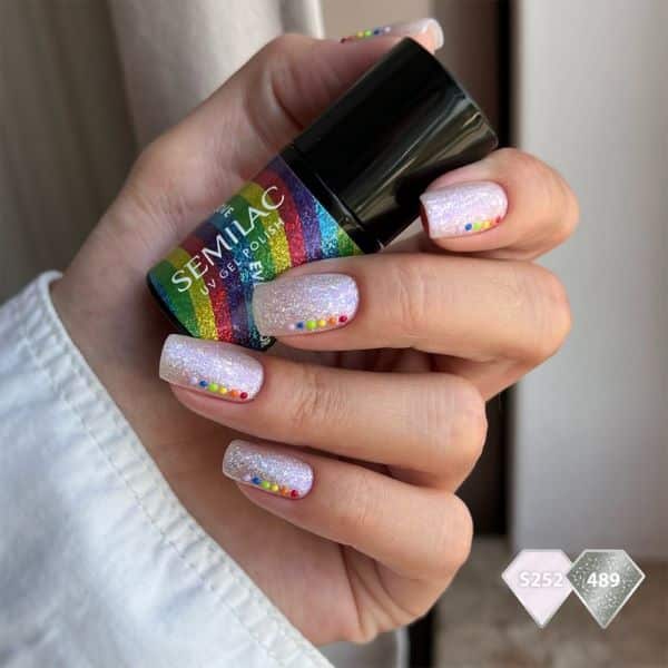 UV Hybrid Semilac Gel Polish Proud Rainbow 489 7ml