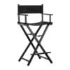 Foldable Aluminum Makeup Chair Black