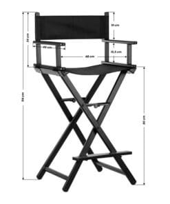 Foldable Aluminum Makeup Chair Black 133430 09 0702