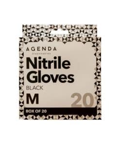 Agenda Nitrile Gloves Ultraflex Black Pack 20 medium
