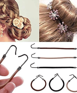 Sibel Elastic Ponytail Holders with Hooks 1