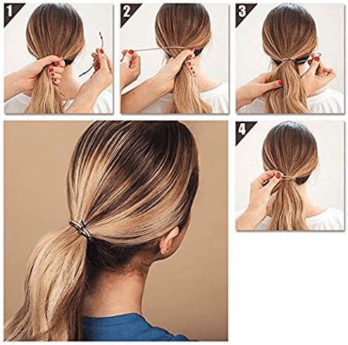 Sibel Elastic Ponytail Holders with Hooks 2