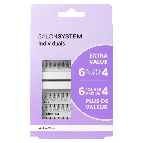 Salon System Naturalash Salon Extra Value Individual Lashes 6 for 4 Medium