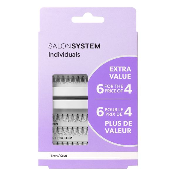 Salon System Naturalash Salon Extra Value Individual Lashes 6 for 4 Short