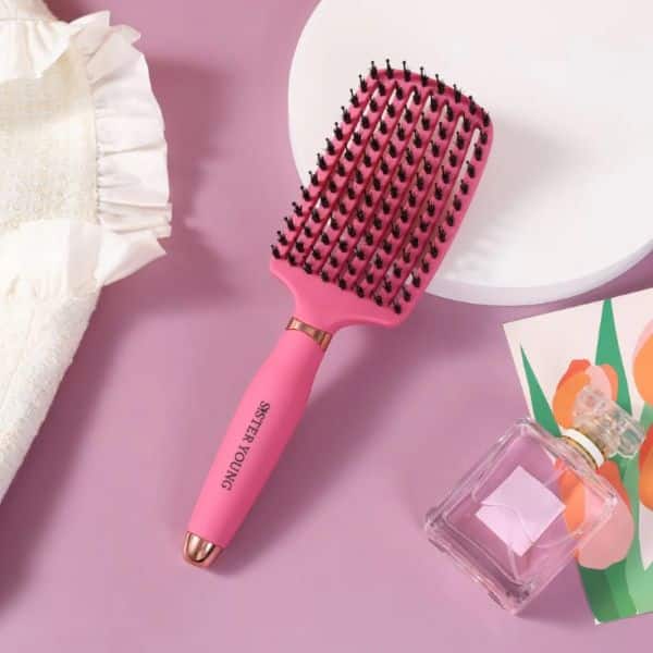 Sister Young OVIA Hair Brush with Boar Bristle Fuchsia 1