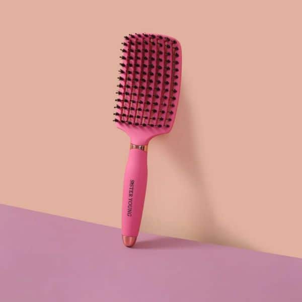 Sister Young OVIA Hair Brush with Boar Bristle Fuchsia 2