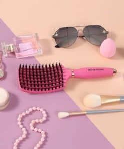 Sister Young OVIA Hair Brush with Boar Bristle Fuchsia 3