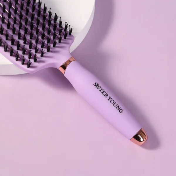 Sister Young OVIA Hair Brush with Boar Bristle Lilac 1