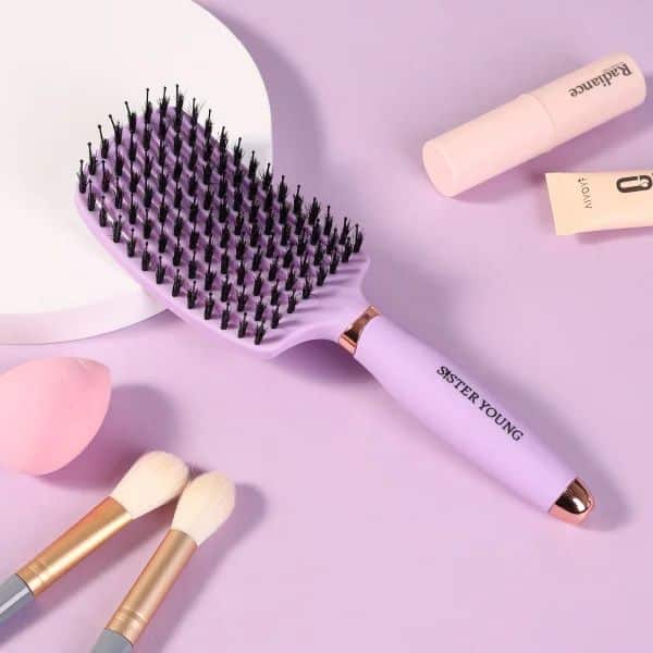 Sister Young OVIA Hair Brush with Boar Bristle Lilac 2