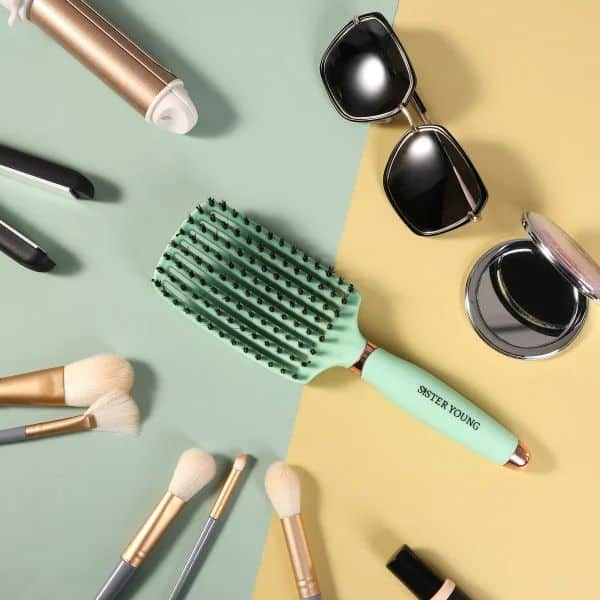 Sister Young OVIA Hair Brush with Boar Bristle Mint 3