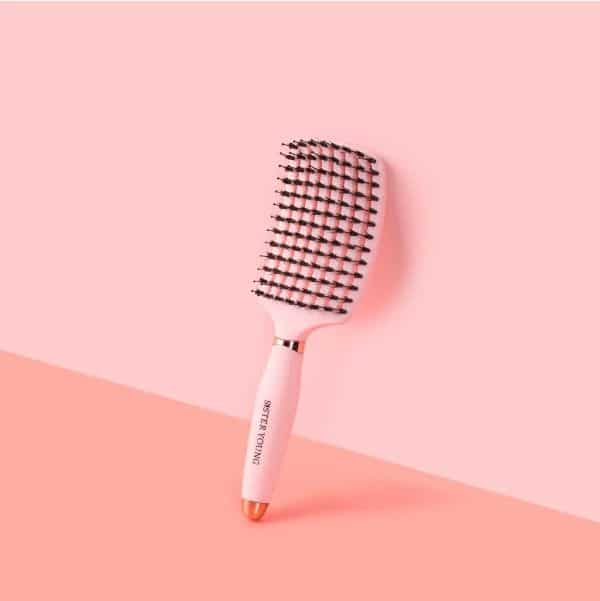 Sister Young OVIA Hair Brush with Boar Bristle Pink 2