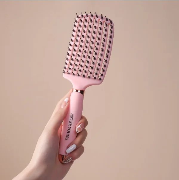 Sister Young OVIA Hair Brush with Boar Bristle Pink 3