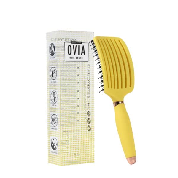 Sister Young OVIA Hair Brush with Boar Bristle Yellow