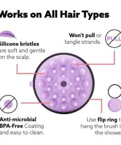 Wet Brush Exfoliating Scalp Massager Lavender