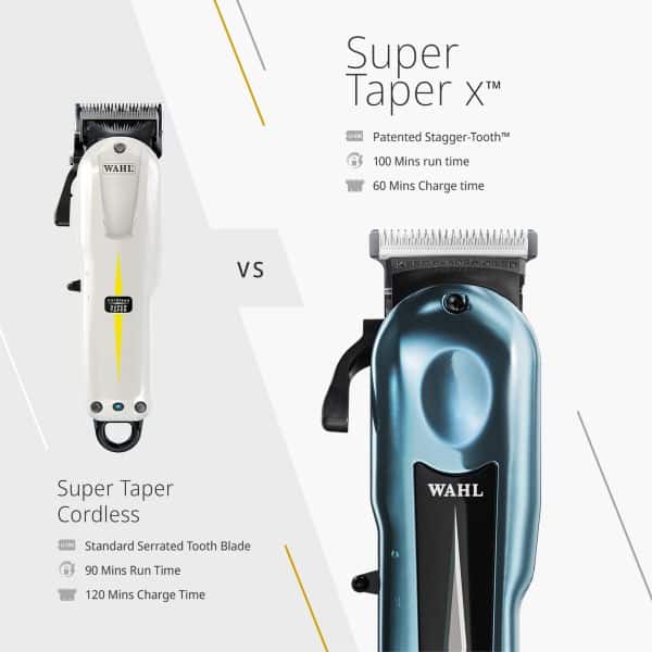 Wahl Professional Super Taper X Clipper Cordless vs Super Taper