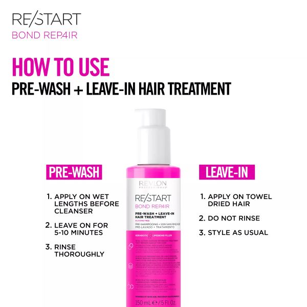 Revlon ReStart Bond Repair Pre Wash & Leave In Hair Treatment