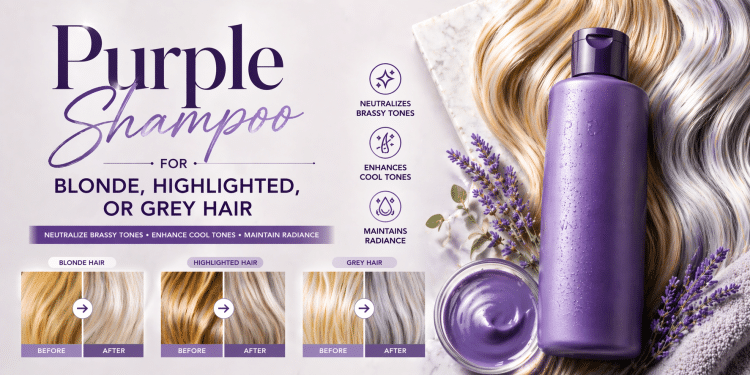 Purple Shampoo for Blonde, Highlighted, or Grey Hair