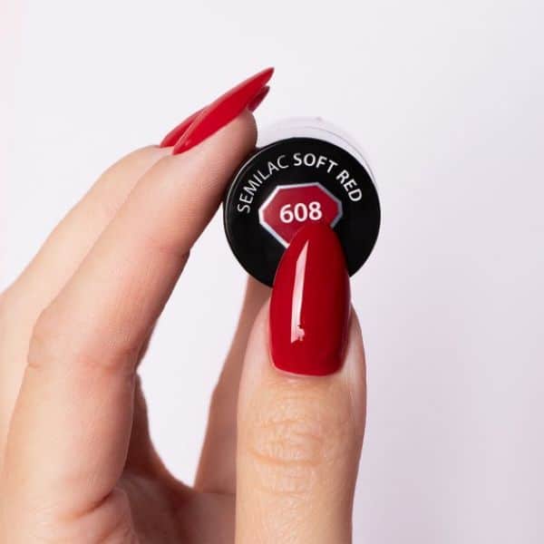 Semilac Gel Polish Soft Red 608 1