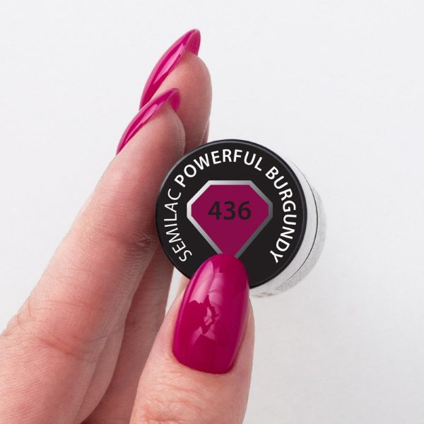 Semilac Gel Polish Powerful Burgundy 436 1