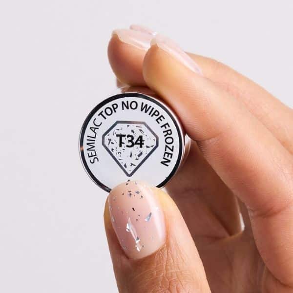 Semilac Gel Polish Top No Wipe Frozen T34 1